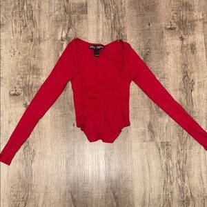 Polly & Esther Red Long Sleeve Top